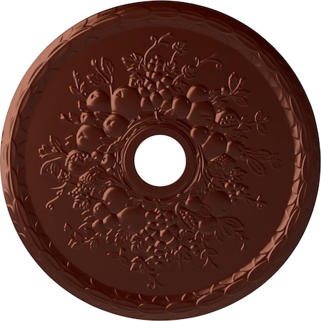 Ekena Millwork Grape Ceiling Medallion (Fits Canopies up to 3 5/8"), 22 5/8"OD x 3 5/8"ID x 5/8"P, Antique Copper CM22GRACS